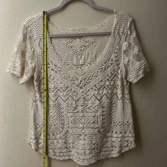 Meadow Rue Cream Embroidered Blouse - Picture 7 of 7